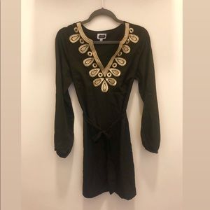 Black and gold dress